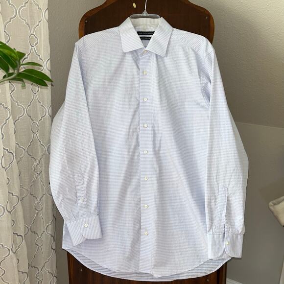 Saks Fifth Ave & CK Slim-Fit Men's Button Down Shirts 16.5 x 34/35 white & blue - Picture 7 of 13